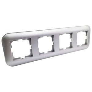 OVIVO Рамка СУ 4-местн. LOFT, серебро