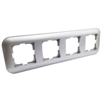 OVIVO Рамка СУ 4-местн. LOFT, серебро