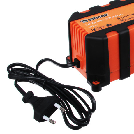 ЕРМАК Зарядное устройство импульсное, автомат, 2.7 A, 6В/12В, пластик корпус