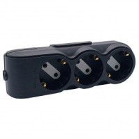 OVIVO Колодка 3гн. (земля), суппорт, черный 700-080000-113