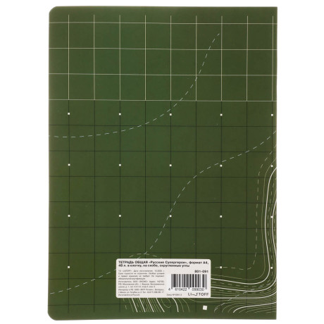 Тетрадь общая Русские Супергерои, формат А4, 48л. в клетку, на скобе, скругленные углы, в ассортим.