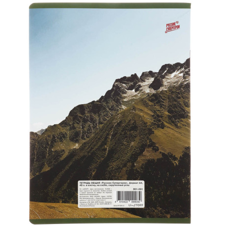 Тетрадь общая Русские Супергерои, формат А4, 48л. в клетку, на скобе, скругленные углы, в ассортим.