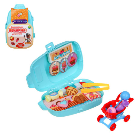 ИГРОЛЕНД Набор игровой в чемодане, мини, PP, ABS, картон, 12х6х18,5 см, 3 дизайна