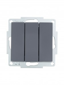 Lezard VESNA мех. выкл. СУ 3 кл. 10А  графит (корп. ABS)  742-3488-109