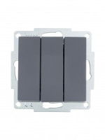 Lezard VESNA мех. выкл. СУ 3 кл. 10А  графит (корп. ABS)  742-3488-109