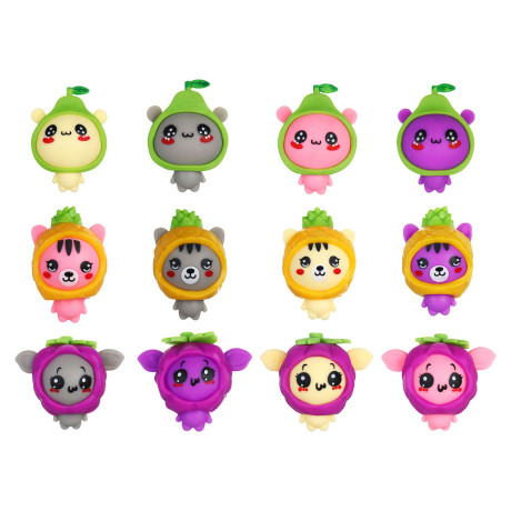 ИГРОЛЕНД Игрушка-антистресс в виде животных, полимер, 7-11см, 3 дизайна