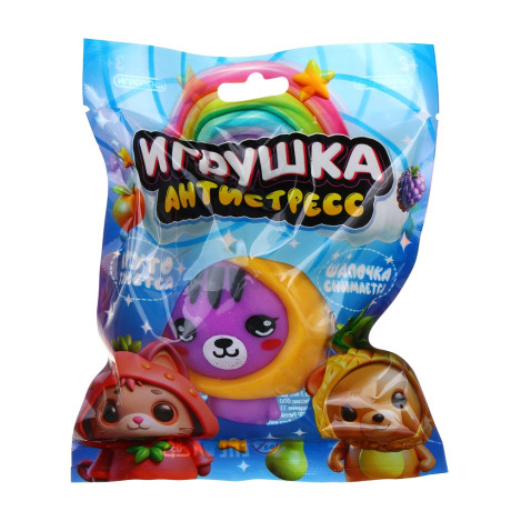 ИГРОЛЕНД Игрушка-антистресс в виде животных, полимер, 7-11см, 3 дизайна