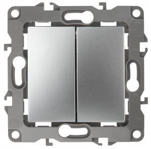 ЭРА 12 мех. выкл. (перекл.) СУ 2 кл. (перекрестный) 10А, 250В алюминий автоклеммы 12-1112-03