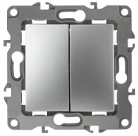 ЭРА 12 мех. выкл. (перекл.) СУ 2 кл. (перекрестный) 10А, 250В алюминий автоклеммы 12-1112-03