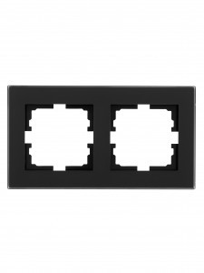 Lezard VESNA рамка акрил СУ 2 мест., гориз., черная матовая 742-5980-147