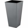 Горшок КУБ 19,4л 250х250х470мм Вулкан серый х8