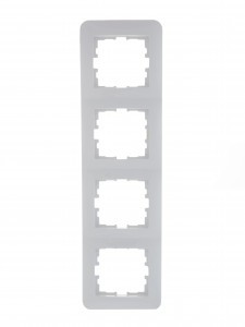 Lezard KARINA LIFE рамка 4 мест. (верт.) б/вст бел. (ABS) 708-0200-154