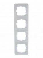 Lezard KARINA LIFE рамка 4 мест. (верт.) б/вст бел. (ABS) 708-0200-154