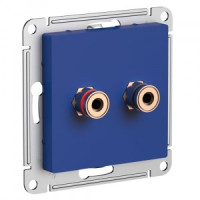 Systeme Electric AtlasDesign мех. роз. аудио х2 СУ 1 мест. аквамарин ATN001187 (5!)