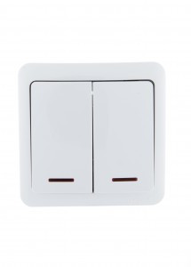 Lezard VIOLA выкл. ОУ 2 кл. (инд.) бел. (корп. ABS) 751-0200-112