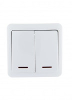 Lezard VIOLA выкл. ОУ 2 кл. (инд.) бел. (корп. ABS) 751-0200-112