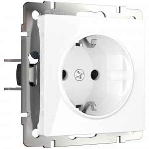 Werkel мех. роз. СУ 1 мест. 16A земля шторки (белая) W1171101 a051139