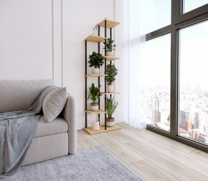 Подставка д/цветов Шафран 17Л 49х27,5х154,5см, до 8кг, труба, ЛДСП (черный) ПДЦШ17ЛЧ под заказ ЗМИ