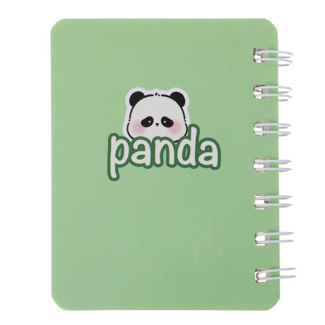 Записная книжка на спирали, 8х10см, 78 л., 4 дизайна, Панды