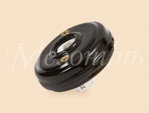 МЕЗОНИНЪ роз. СУ 1 мест. комп. RJ45 без рамки (D70x25), черный фарфор GE70341-05k