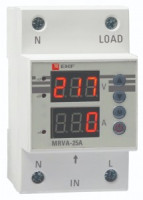 EKF реле напряжения и тока с дисплеем MRVA 2P 40А (3 мод) AC 120-300В на din-рейку PROxima MRVA-40A