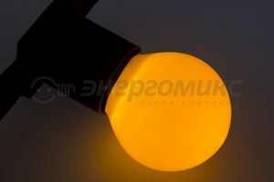 Лампа св/д Neon Night шар G45 E27 1W 3LED желтая матовая (д/гирлянды "Белт Лайт") 405-111