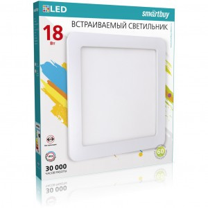 Встраиваемый (LED) светильник DL Smartbuy Square-18w/4000K/IP20 (SBL-DLSq-18-4K)/30