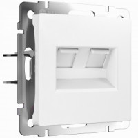 Werkel мех. роз. СУ 2 мест. Ethernet RJ-45 W1181161 (белый матовый) a062408