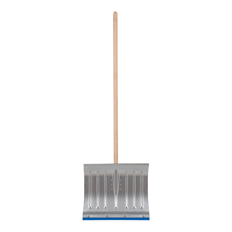 Лопата для уборки снега стальная оцинкованная, 430 х 370 х 1350 мм, деревянный черенок, Сибртех