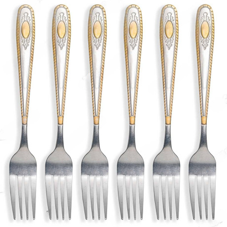 Вилка столовая NA1781-2 Вензель круглый 6 шт. (100)