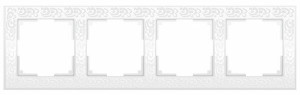 Werkel рамка СУ 4 мест.  Flock (белый) W0042301 a050800