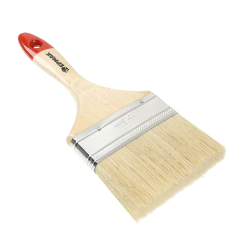 ЕРМАК/HEADMAN Кисть малярная плоская "Евро" нат. щетина 4" (100мм)