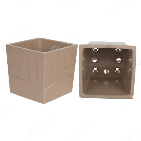 Горшок "Квадро" 3,3л Фраппе с вкладкой КB16-90 Ливингрин х8