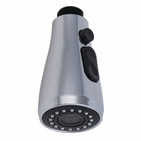 Аэратор для вытяжного смесителя, с кнопкой остановки потока, 2 режима, хром