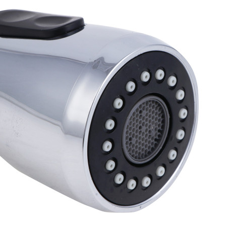 Аэратор для вытяжного смесителя, с кнопкой остановки потока, 2 режима, хром