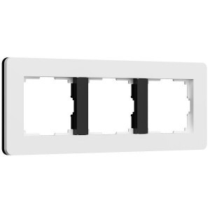 Werkel рамка СУ  3 мест. Split (белый черный, soft-touch) W0033068 a067990