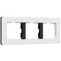 Werkel рамка СУ  3 мест. Split (белый черный, soft-touch) W0033068 a067990