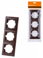 TDM Лама рамка 3 мест. вертикальная венге SQ1815-0434