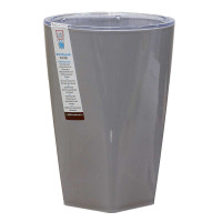 Кашпо "Грейс" d12 Серый шелк Пласт Авеню х10