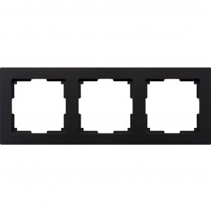 Smartbuy Нептун Рамка 3-местная пластик черная (SBE-06b-Plastic-FR-3)