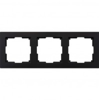 Smartbuy Нептун Рамка 3-местная пластик черная (SBE-06b-Plastic-FR-3)