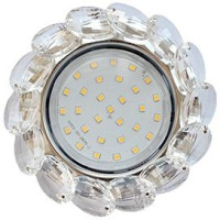 Ecola GX53 H4 5342 св-к Стекло Круг больш. хрусталики Прозр./Хром 56x125 FW53RVECB (10!)