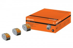 TDM клемма СМК 222-412 с рычагом 2х(0,1-4мм2) 24А (уп.100шт, цена за шт) SQ0527-0001