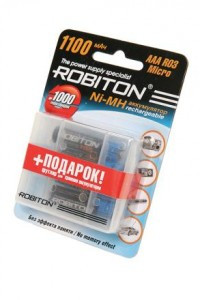 Ак-р Robiton /R03 1100mAh Ni-MH BL4+Футляр