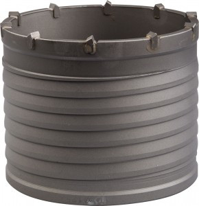 Коронка ЗУБР "ЭКСПЕРТ" буровая, конусная посадка, без оснастки, d=125мм, L=100мм