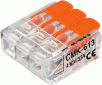 Navigator Клеммы монтажные 3-конт 0,2–2,5 1-жил./0,2–2,5 многожил. NTC-R1-3-50 (50 шт/упак) 61683