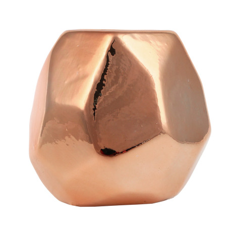 Подсвечник керамический, 9,5х10х5 см, цвет розовое золото