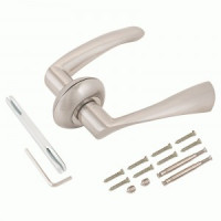PUERTO AL 506-08 SN матовый никель Комплект дверных ручек, ручки 2шт, б/мех.  (20)