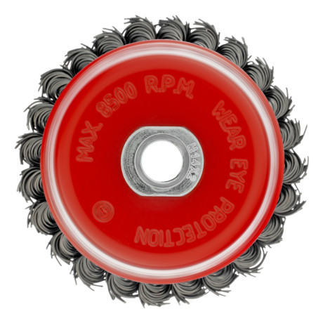 Щетка для УШМ, 100 мм, М14, "чашка", крученая проволока 0.8 мм Matrix