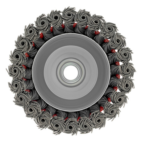 Щетка для УШМ, 100 мм, М14, "чашка", крученая проволока 0.8 мм Matrix